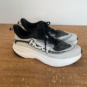 HOKA One One Black White Skyflow Shoes Womens 8.5